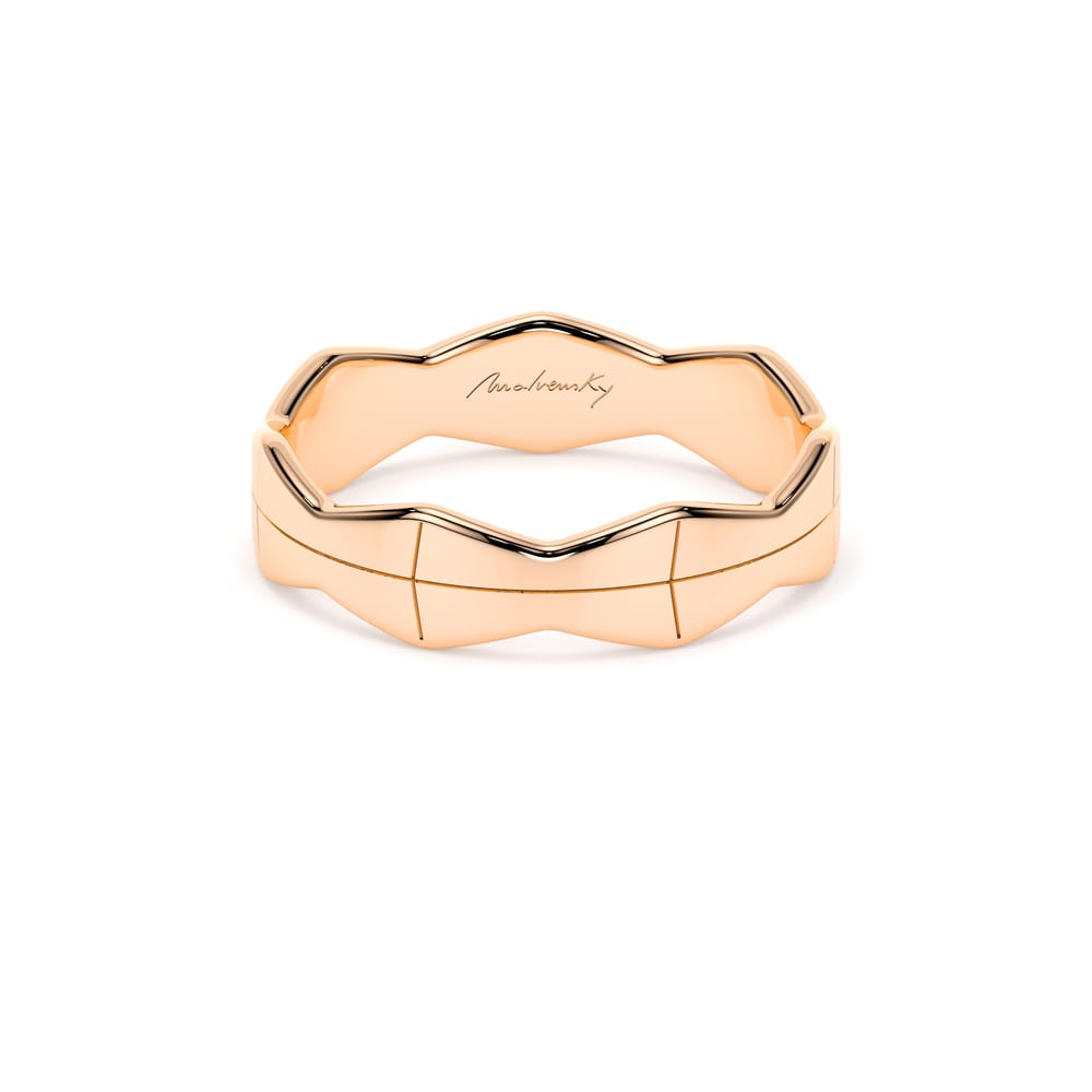 14 KT rose gold Infinity wide wedding ring