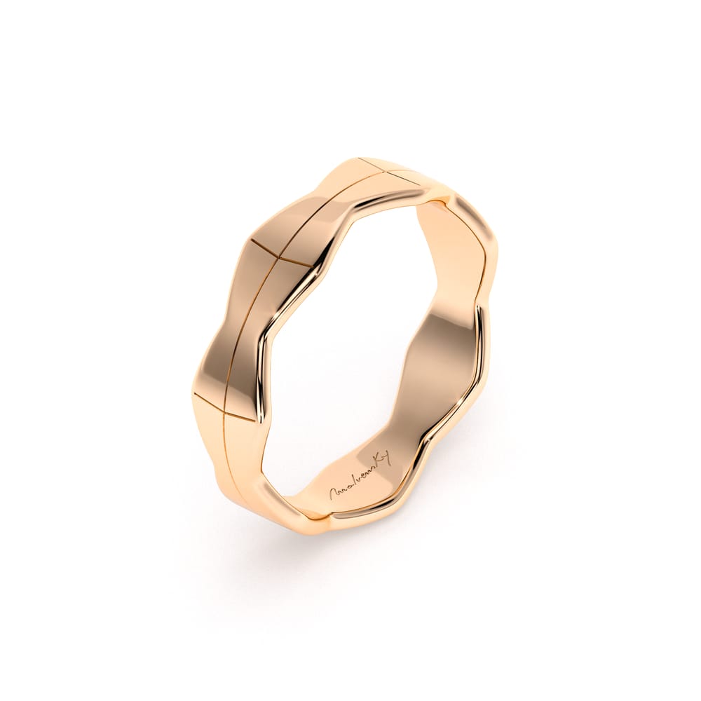 14 KT rose gold Infinity wide wedding ring