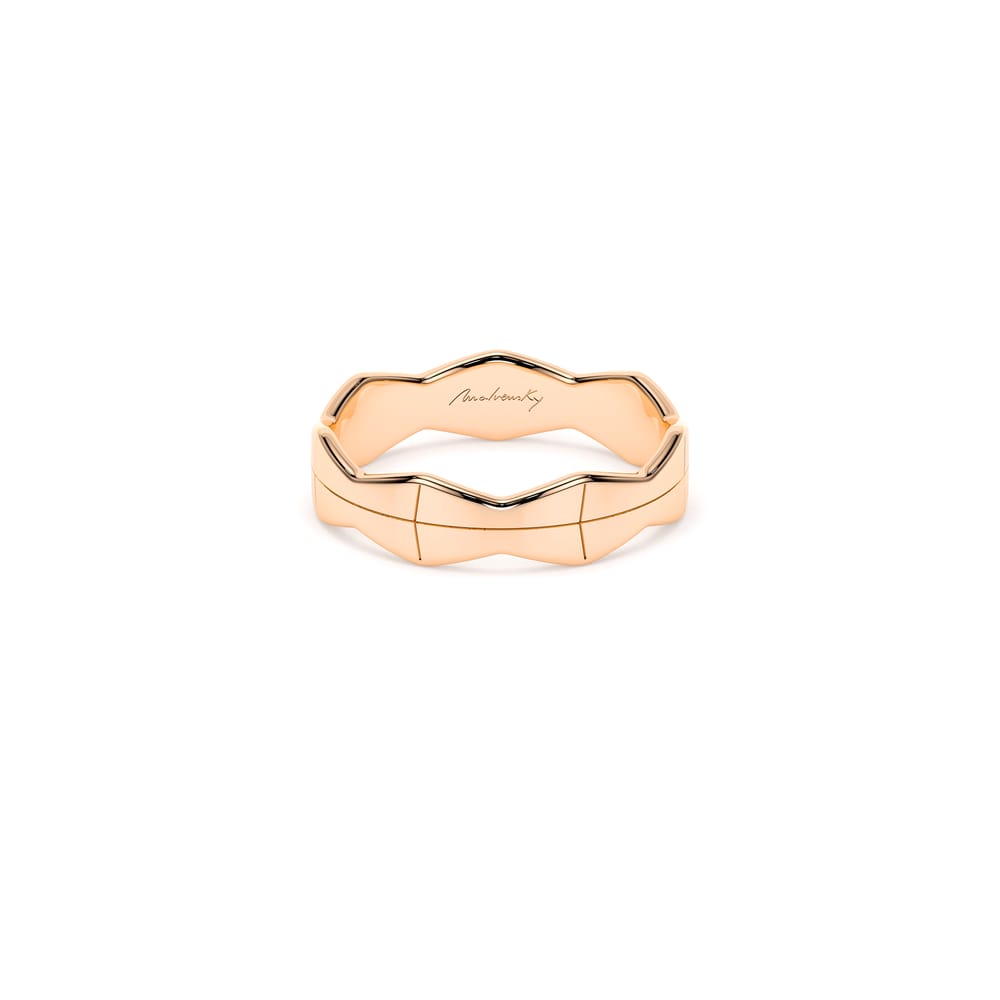 14 KT rose gold Infinity wide wedding ring