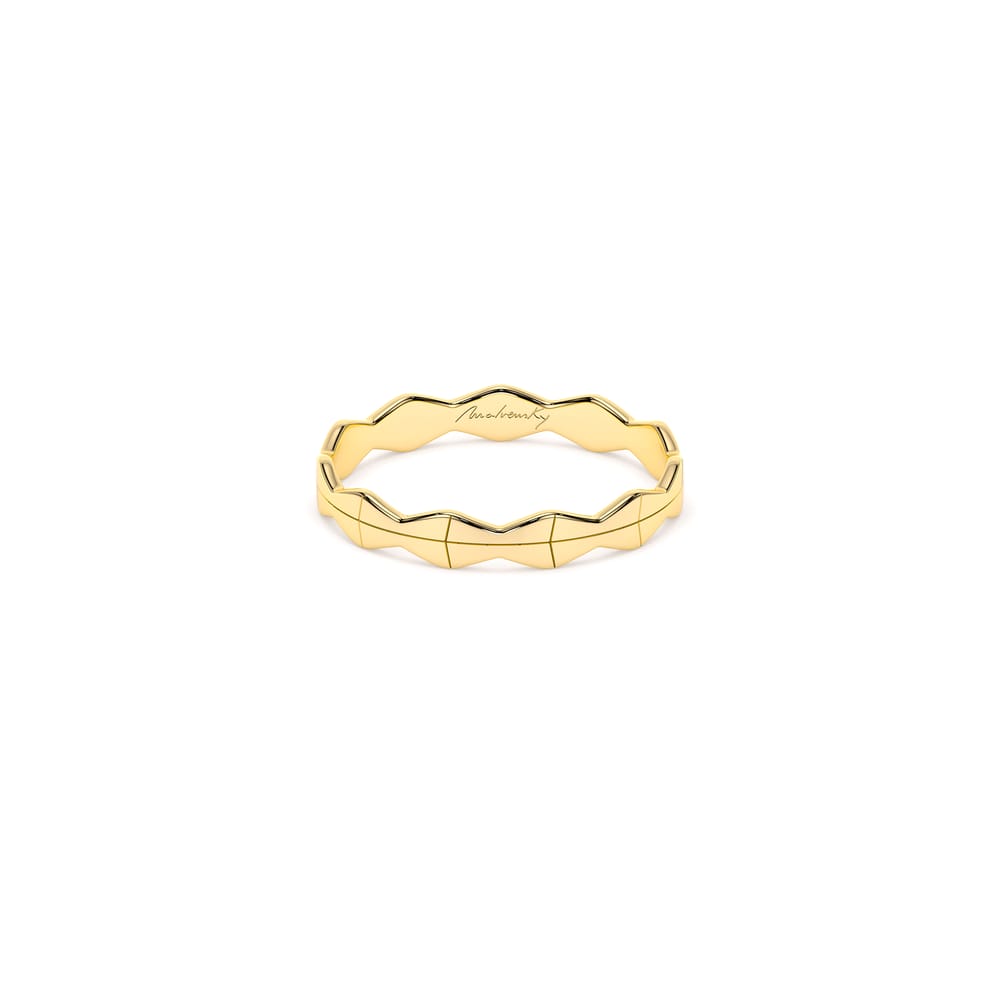 14 KT yellow gold Infinity slim wedding ring