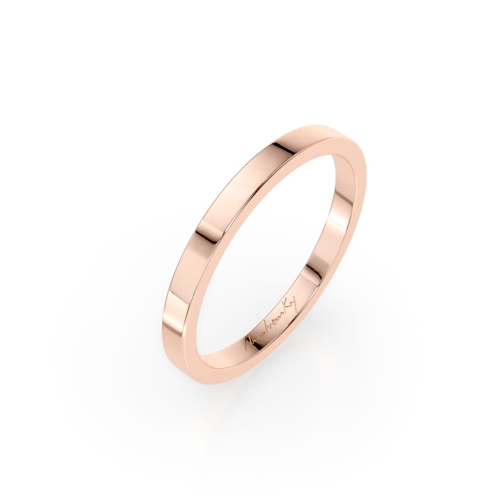 14 KT rose gold Passion slim wedding ring