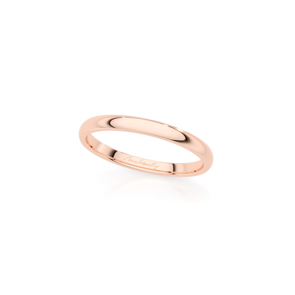 14 KT rose gold Iconic slim wedding ring