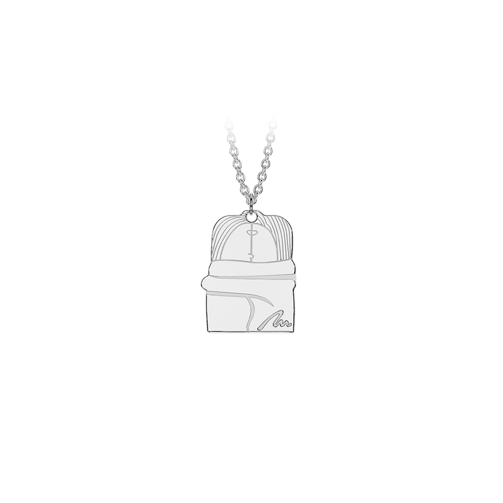 Pandantiv Sarut, din aur alb 14 KT