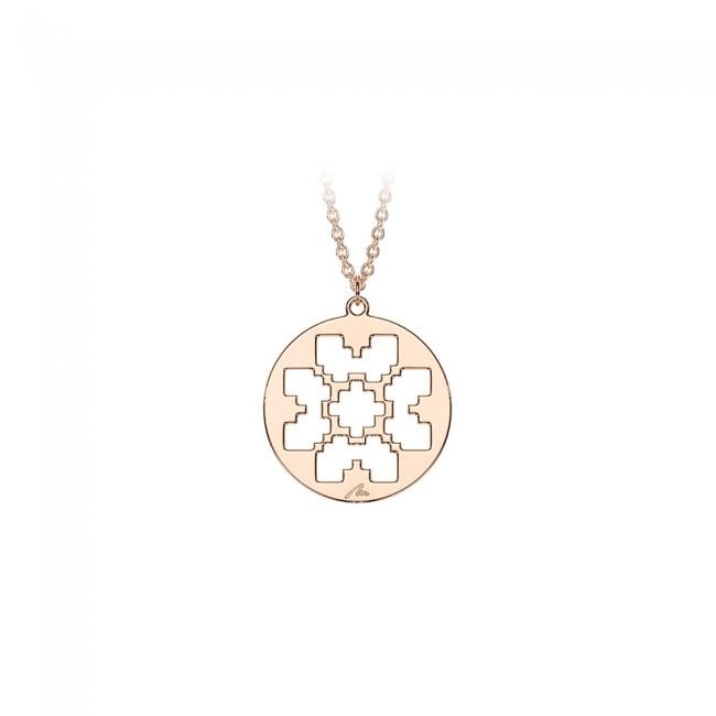 14 KT rose gold Traditional Clover pendant