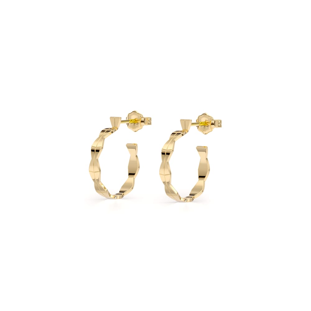 Cercei creole Infinity S, din aur galben 14 KT