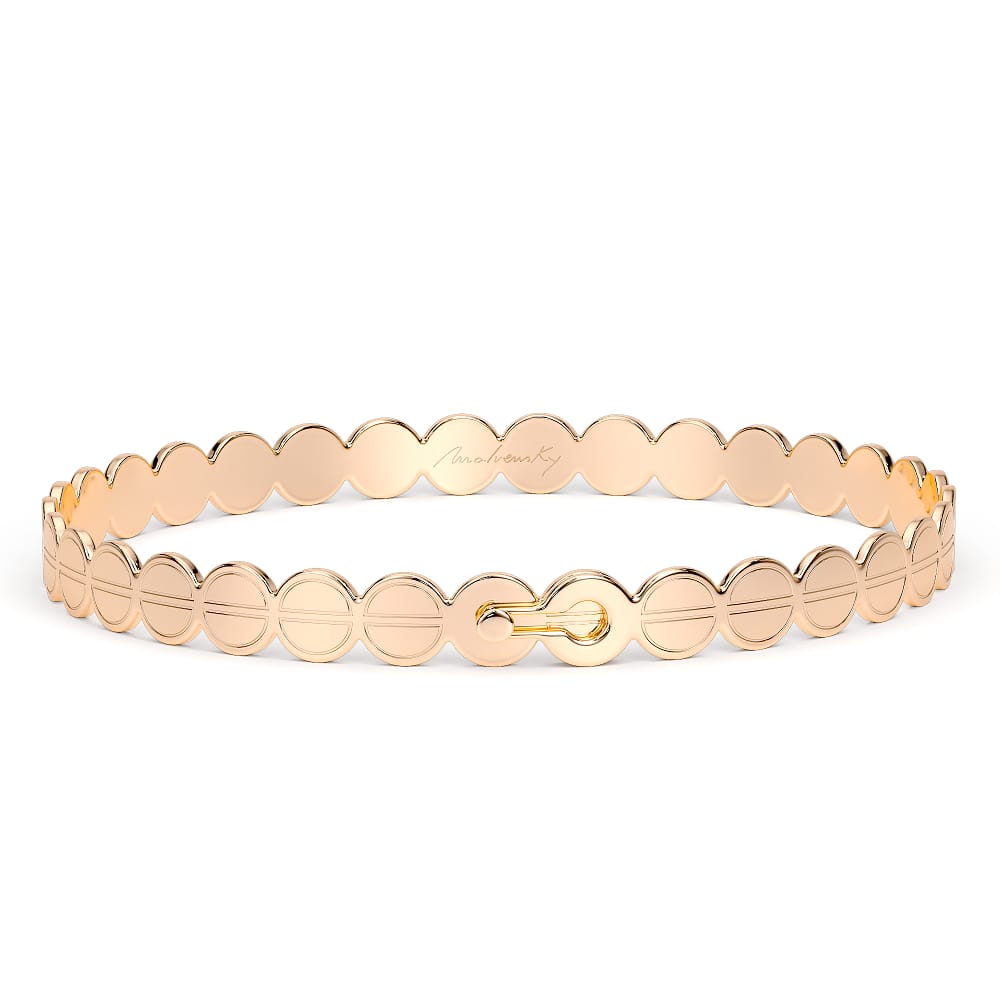 Bratara fixa The Embrace, din aur roz 14 KT