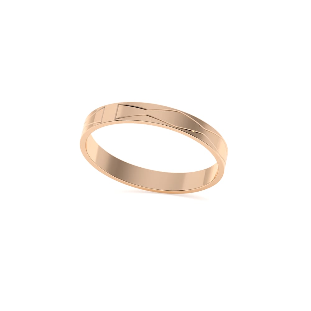 14 KT rose gold Graphic Infinity slim wedding ring