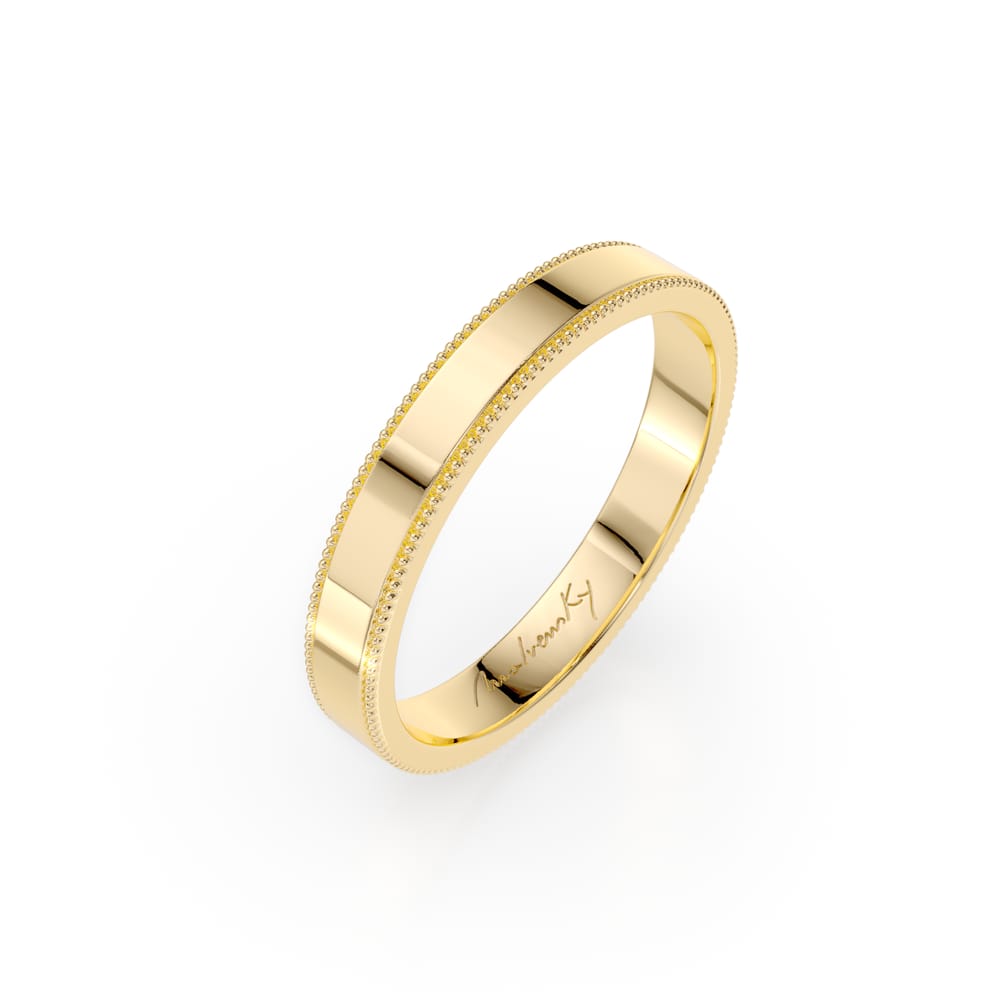 14 KT yellow gold Forever medium wedding ring
