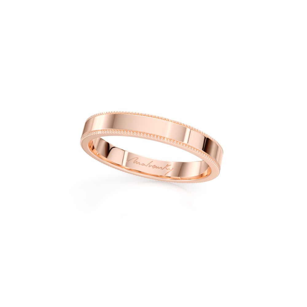 14 KT rose gold Forever medium wedding ring