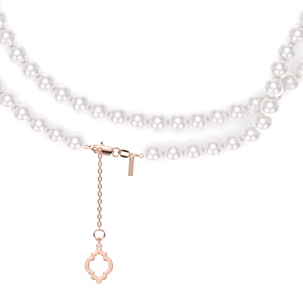 14 KT rose gold 6 mm pearls Selma necklace