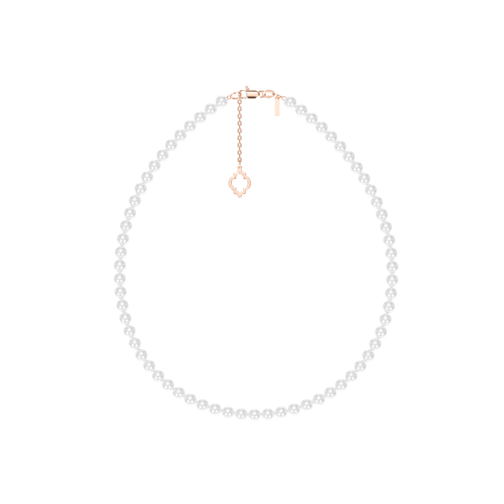 14 KT rose gold 6 mm pearls Selma necklace