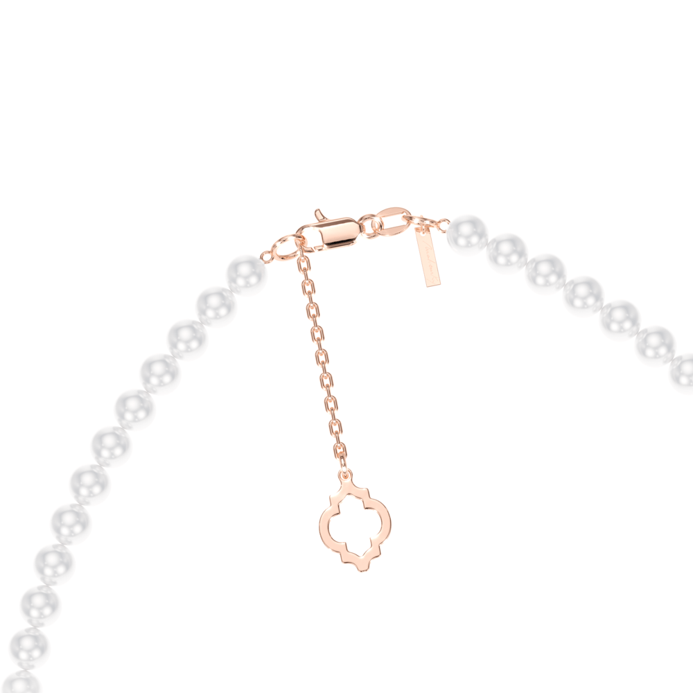 14 KT rose gold 6 mm pearls Selma necklace