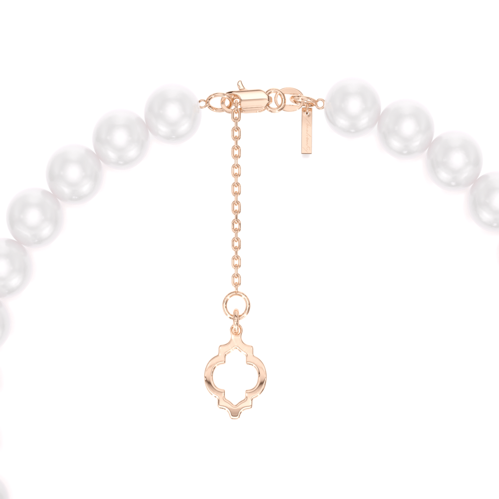 14 KT rose gold 6 mm pearls Amina bracelet