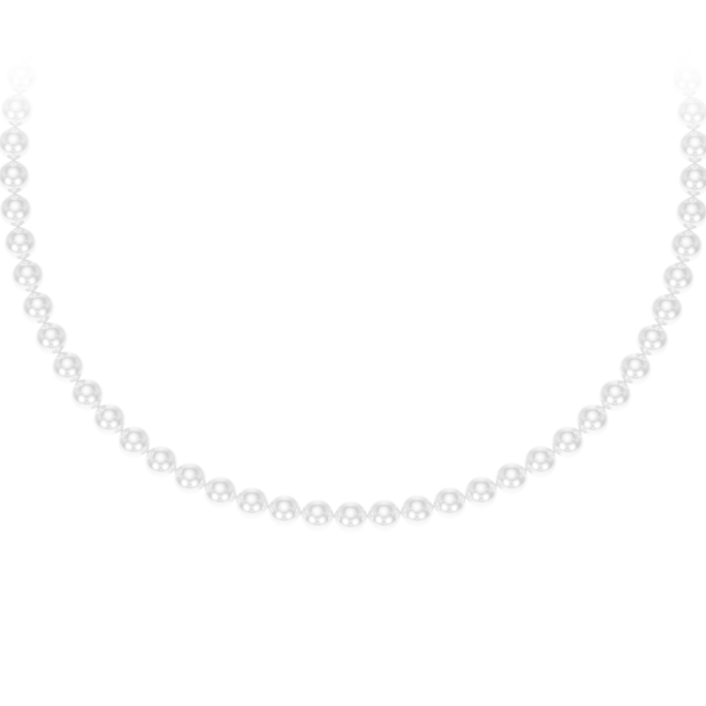 14 KT white gold 6 mm pearls Selma necklace