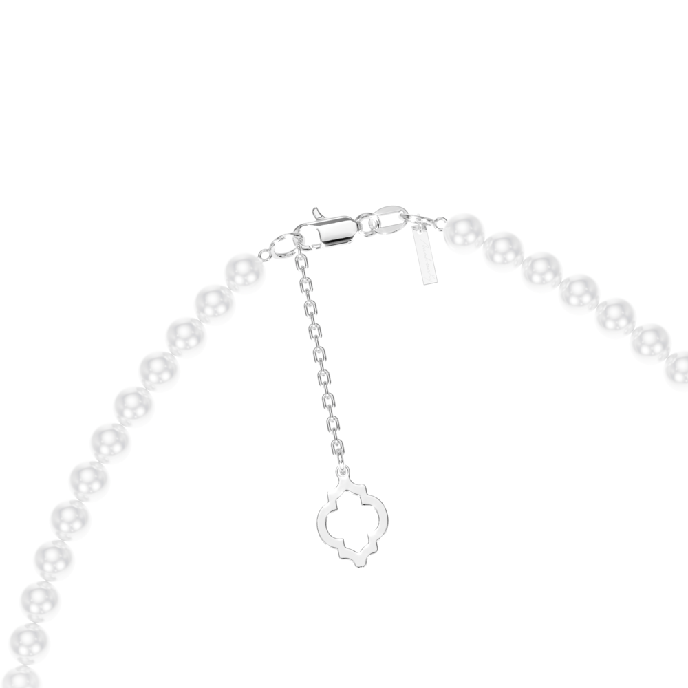 14 KT white gold 6 mm pearls Selma necklace