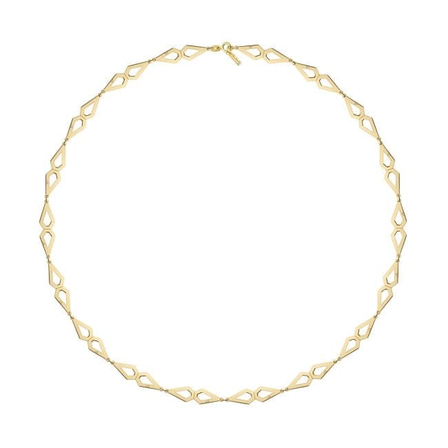 Colier Grace, cu petale duble, din aur galben 14 KT