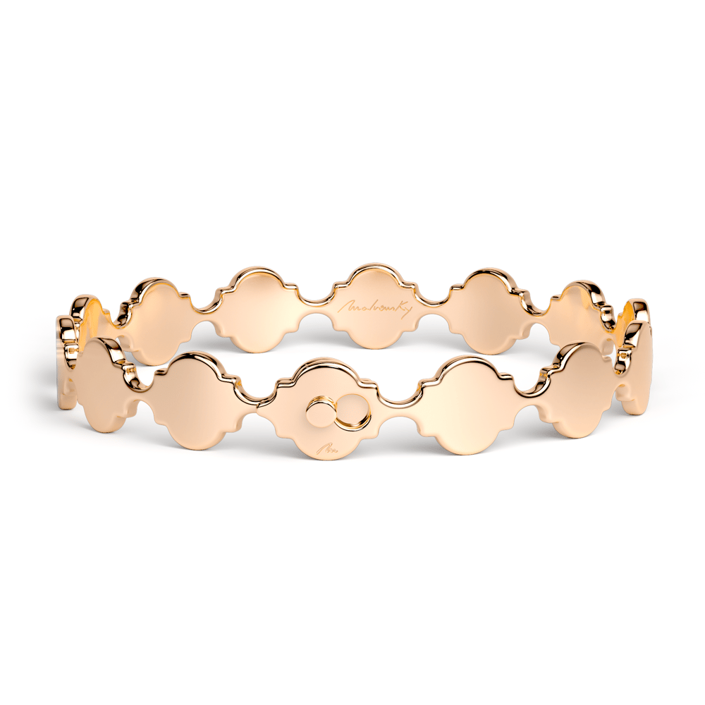 Bratara Noura Graphic, din aur roz 14 KT