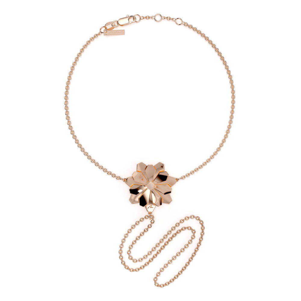 Bratara aur roz floare 14 KT, Grace Flower Double