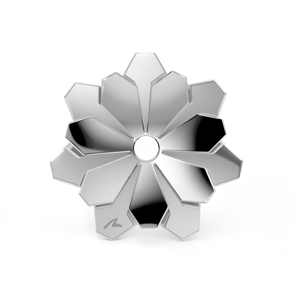 Inel aur alb floare 14 KT, Grace Flower Double