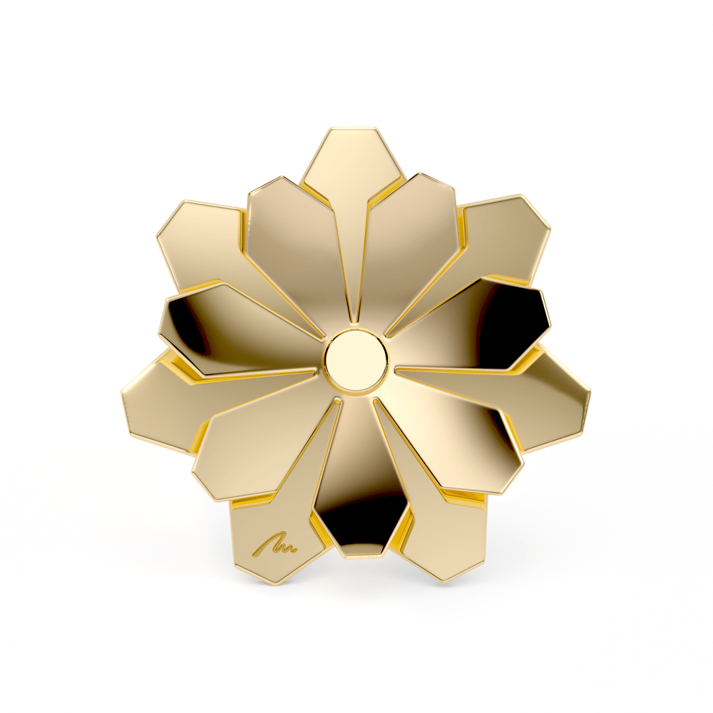 Inel aur galben floare 14 KT, Grace Flower Double