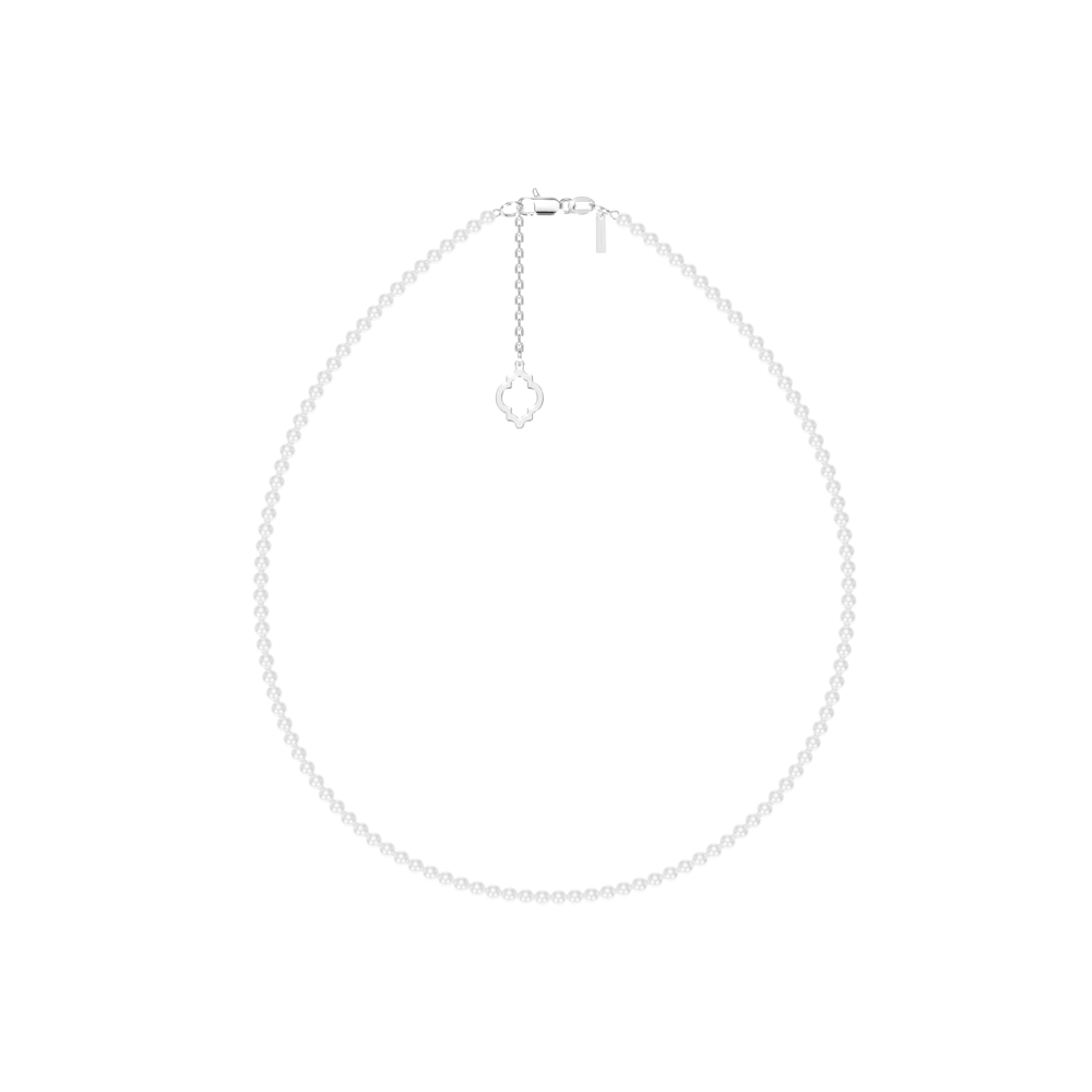 Colier perle 4/5 mm, din aur alb 14 KT, Selma