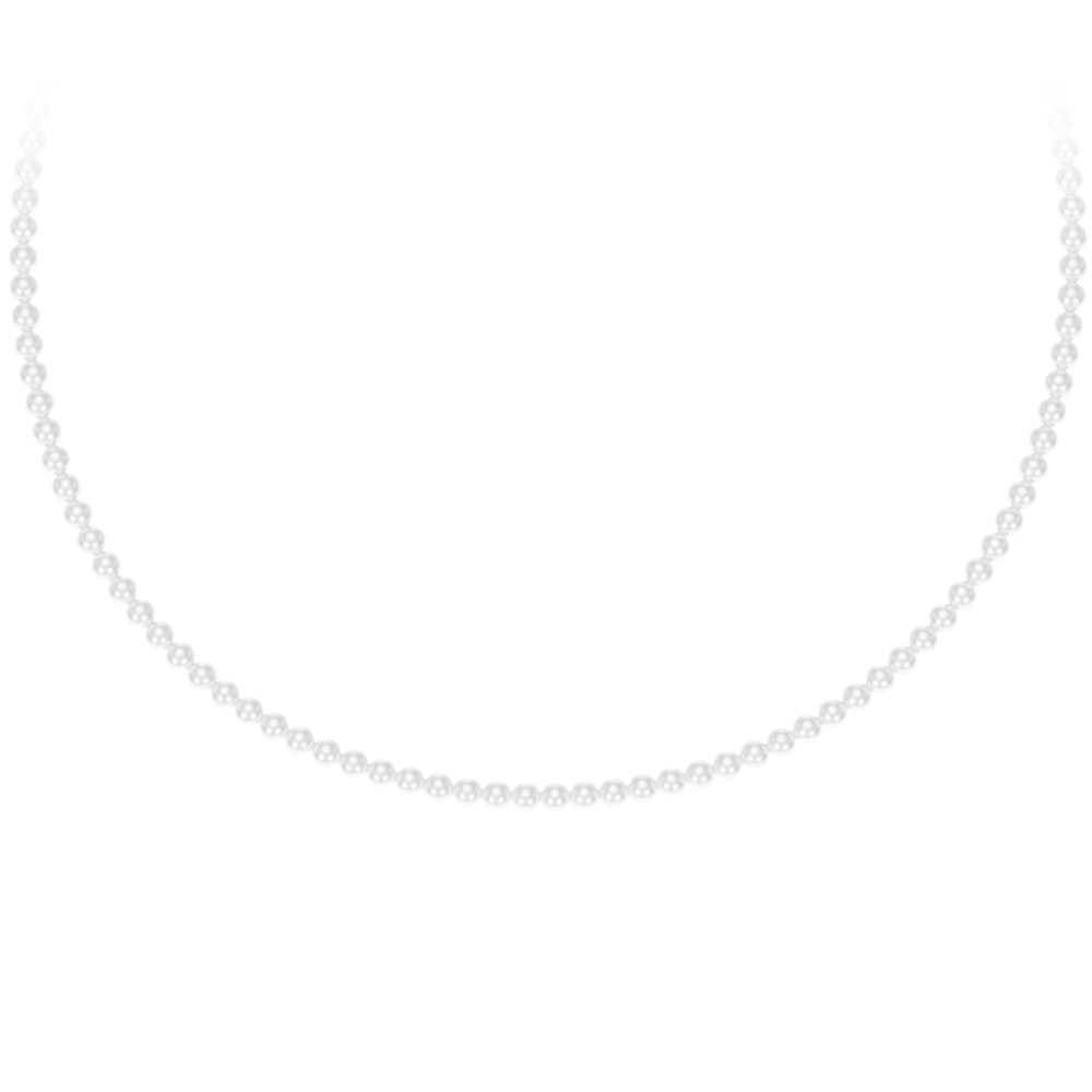 Colier perle 4/5 mm, din aur alb 14 KT, Selma