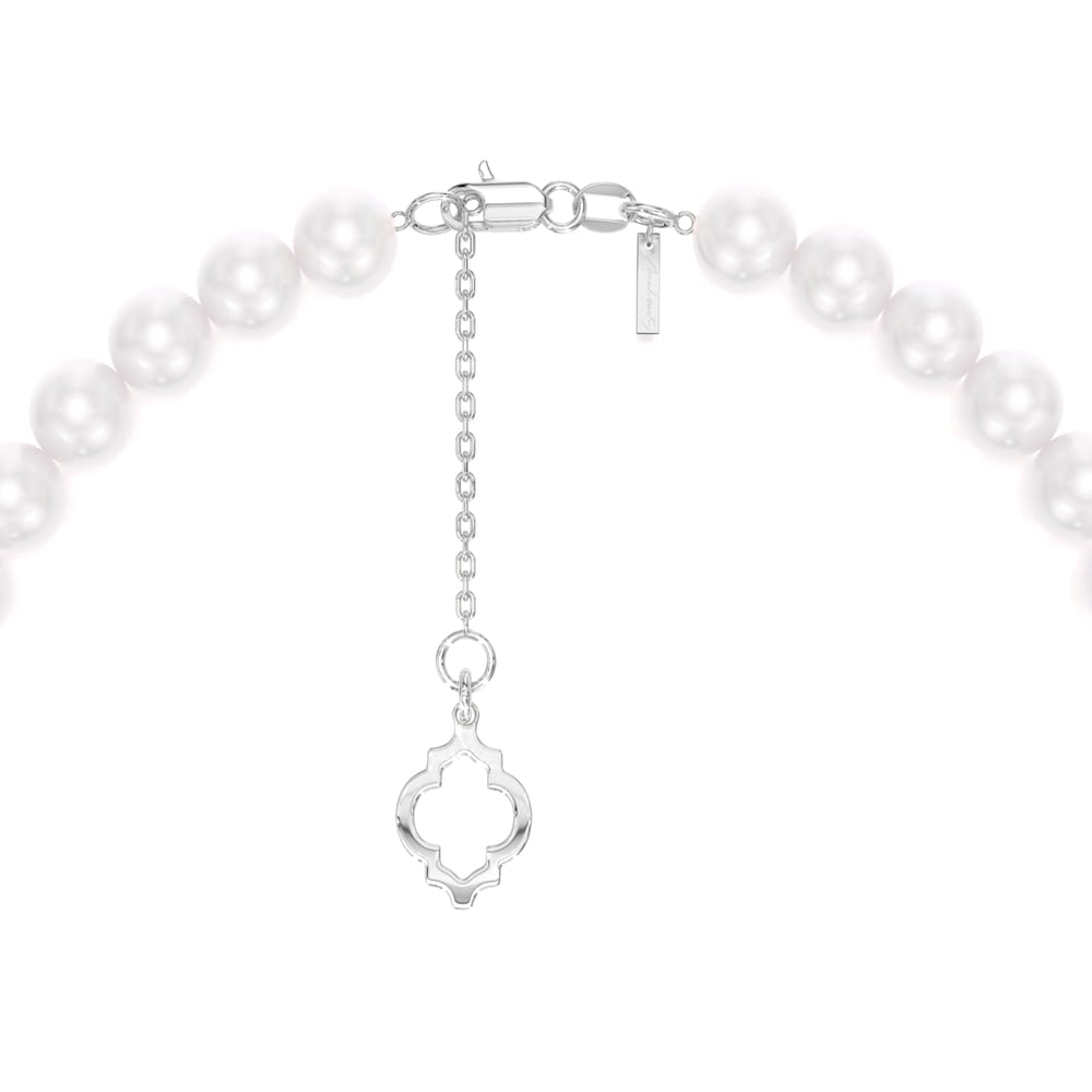 Bratara Amina cu perle de 4/5 mm, din aur alb 14 KT