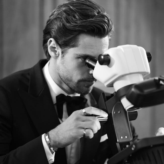 14 KT white gold King Wide ring