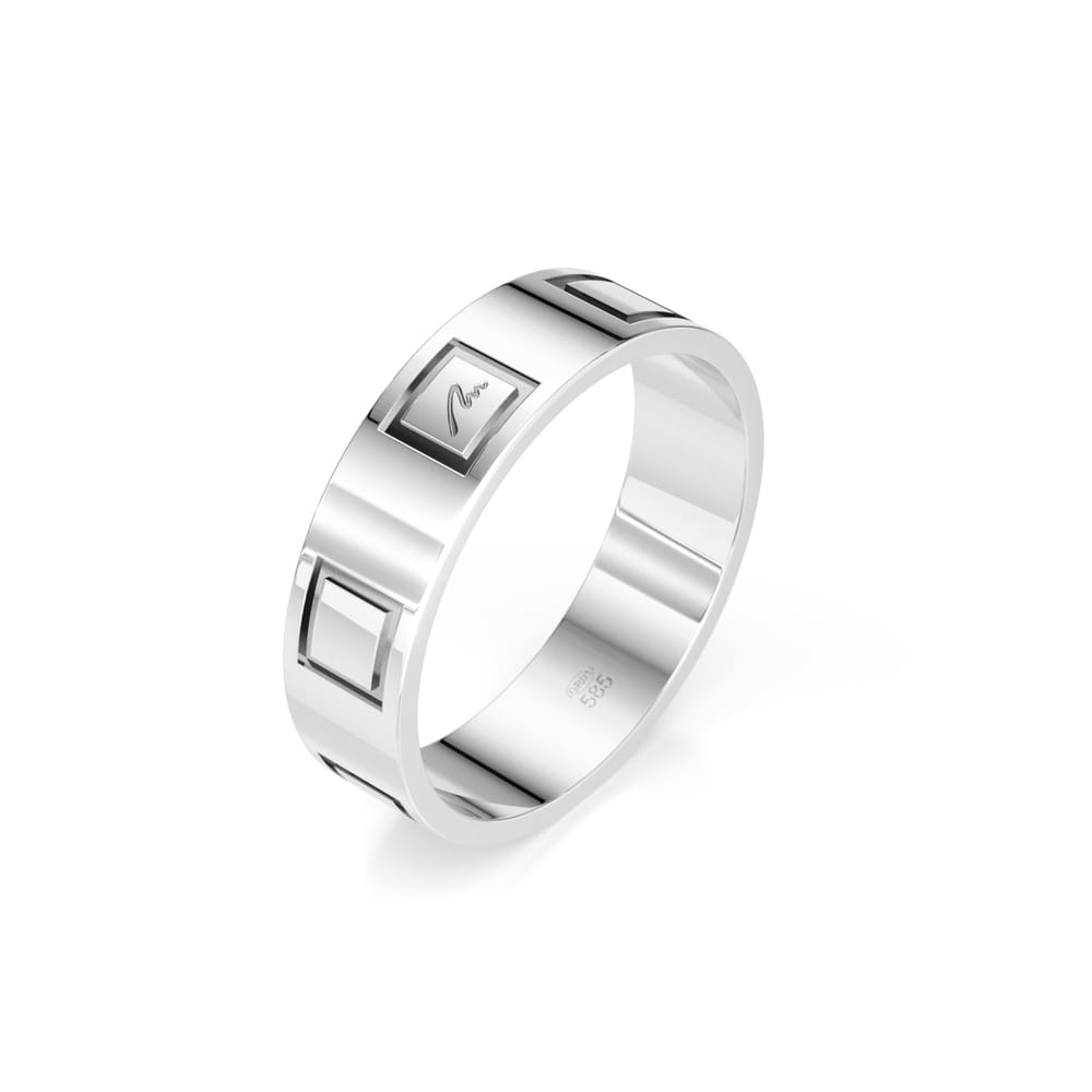 14 KT white gold King Slim ring