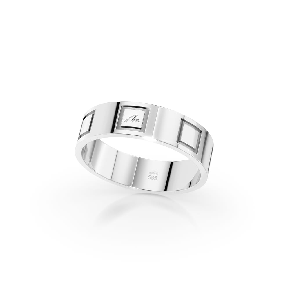 14 KT white gold King Slim ring