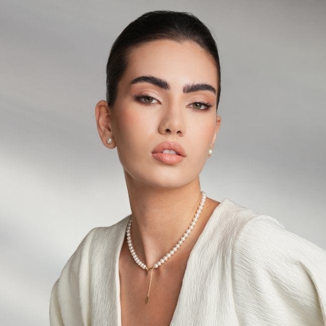 14 KT rose gold Pearls earrings