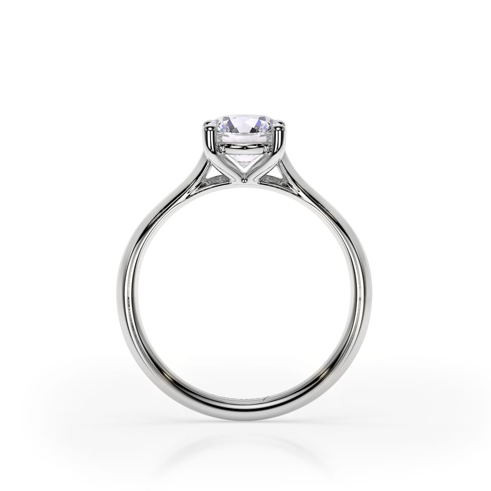 Inel de Logodna Classic Aur Alb 18 KT Lab Grown Round Cut 1.01 CT DVS1