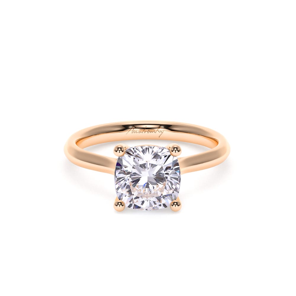 Inel de Logodna Classic Aur Roz 18 KT Cushion Cut LGD 2.00 CT