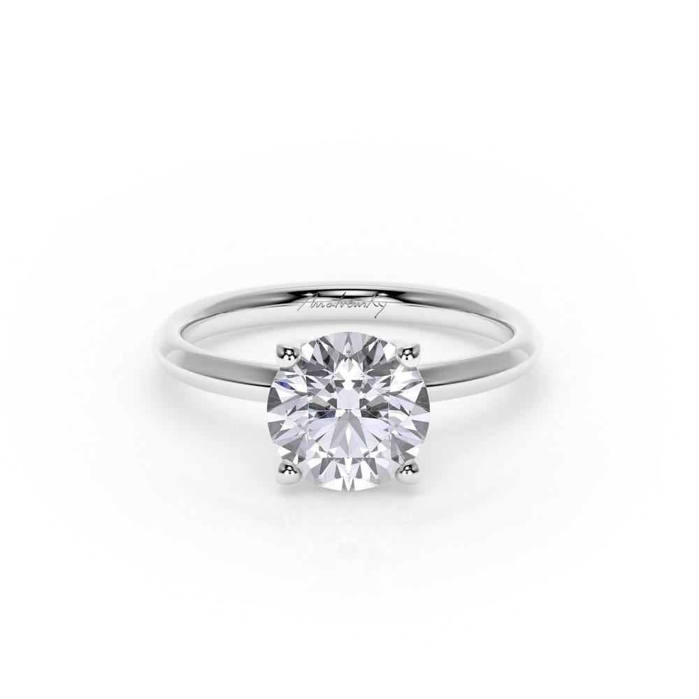 Inel de Logodna Iconic M Aur Alb 18 KT Round Cut LGD 2.00 CT
