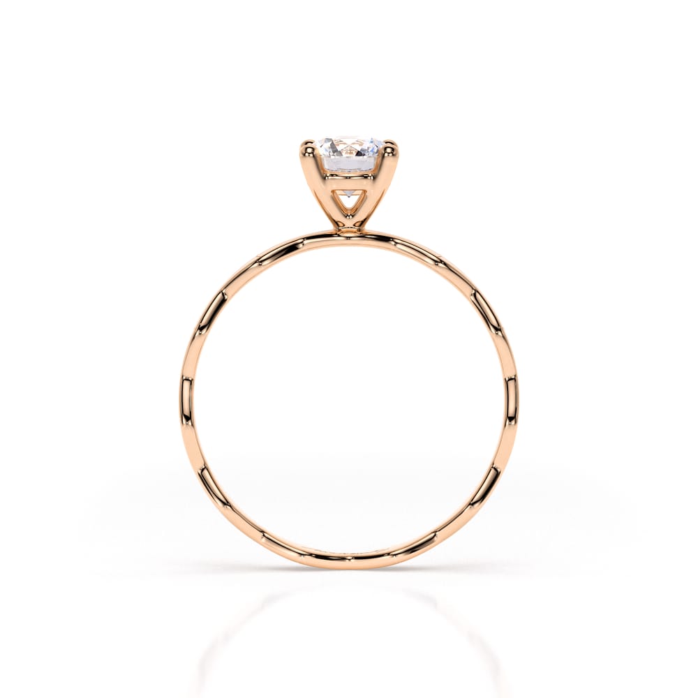 Inel de logodna Infinity Aur Roz 14 KT Round Cut 0.50 CT LGD