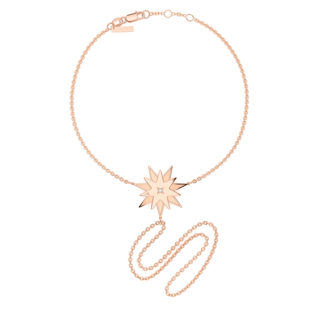 Bratara Luceafar, din aur roz 14 KT