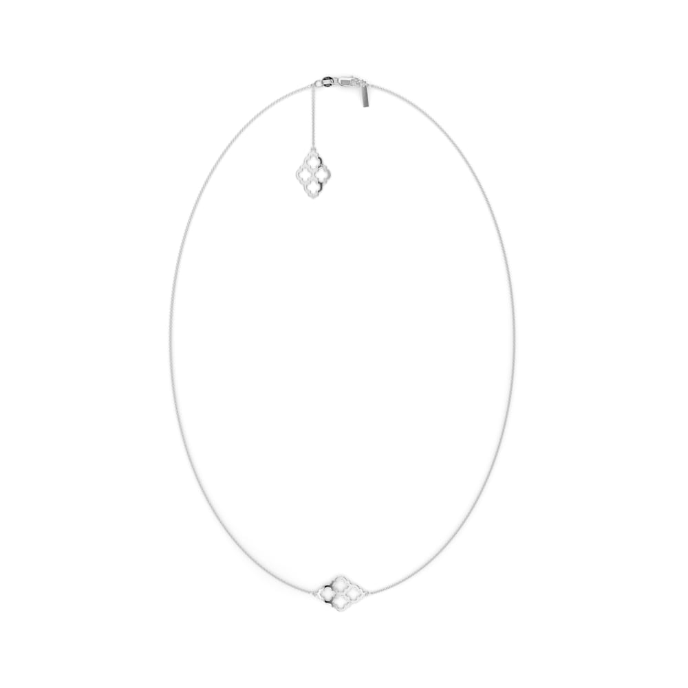 14 KT white gold Two Amal elements necklace