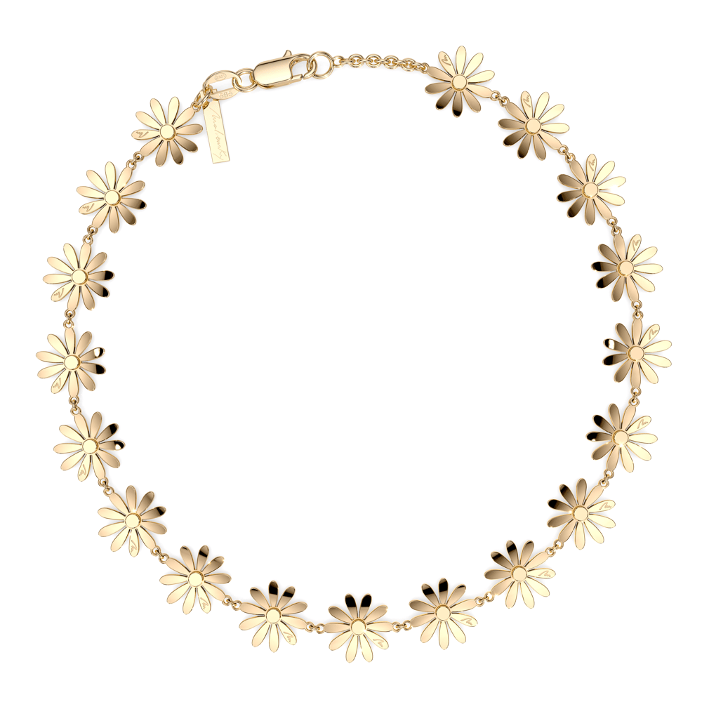 14 KT yellow gold Margareta pendants bracelet