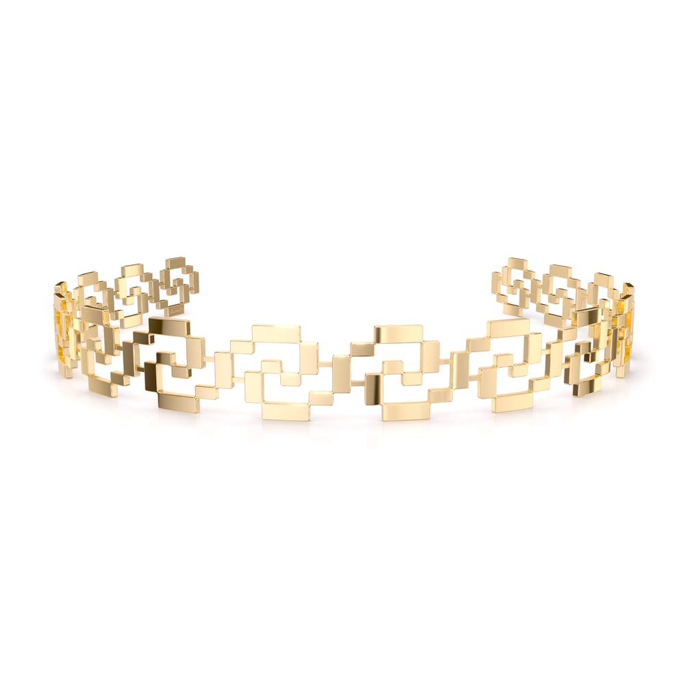 Yellow gold plated brass Traditional Spiral Tiara