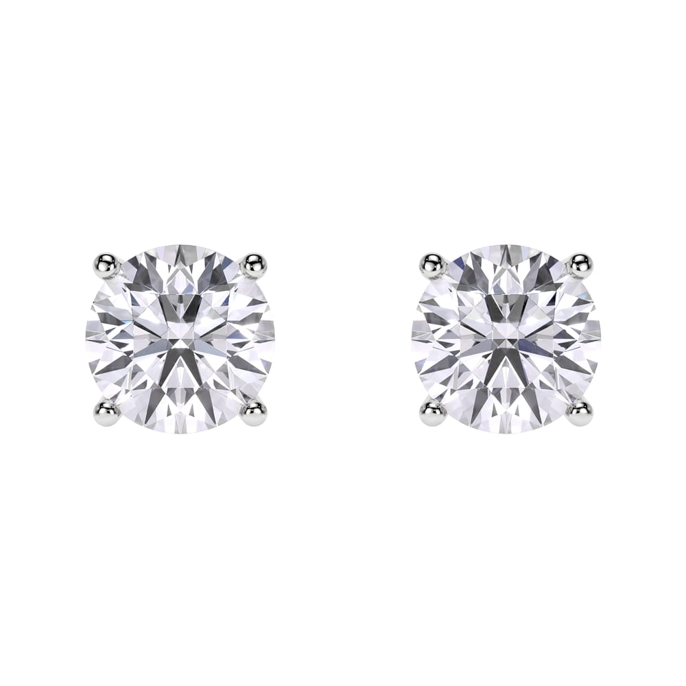 Cercei Studs, cu diamante de laborator de 6.00 CT, din aur alb 18 KT