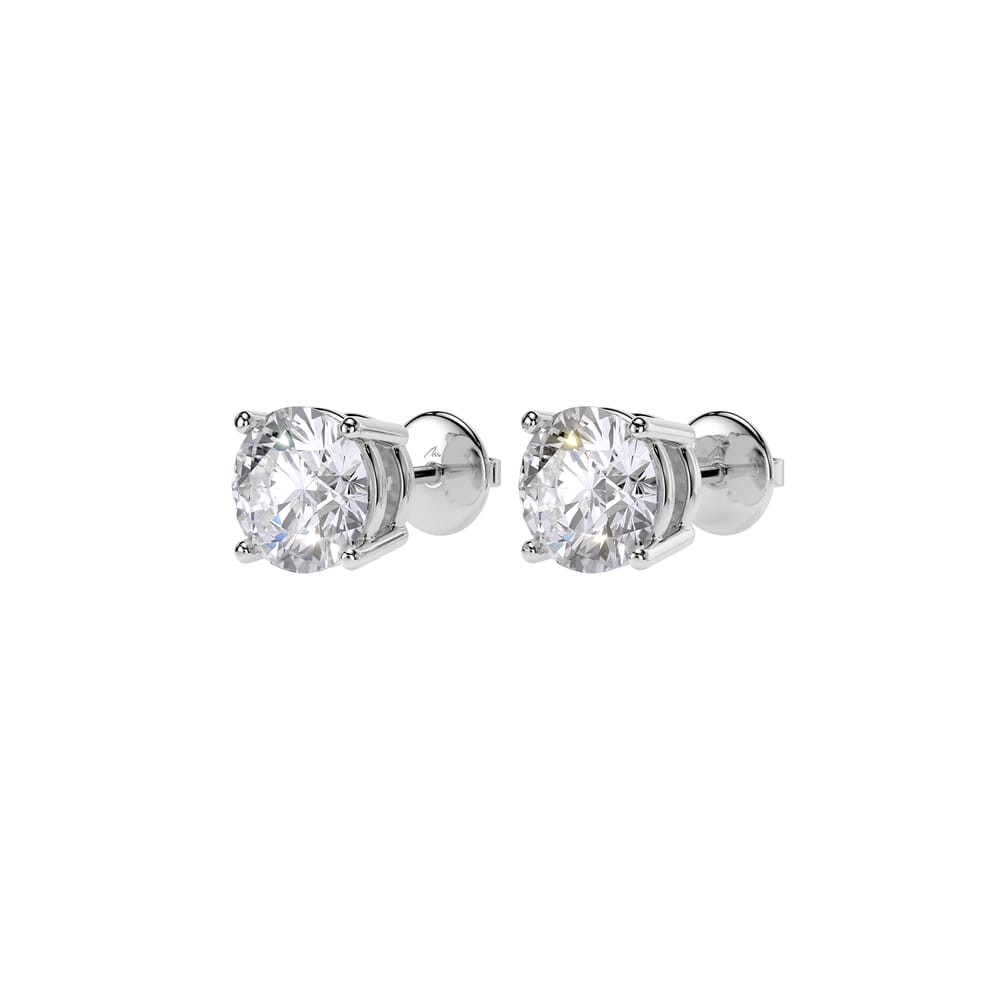 Cercei Studs, cu diamante de laborator de 6.00 CT, din aur alb 18 KT