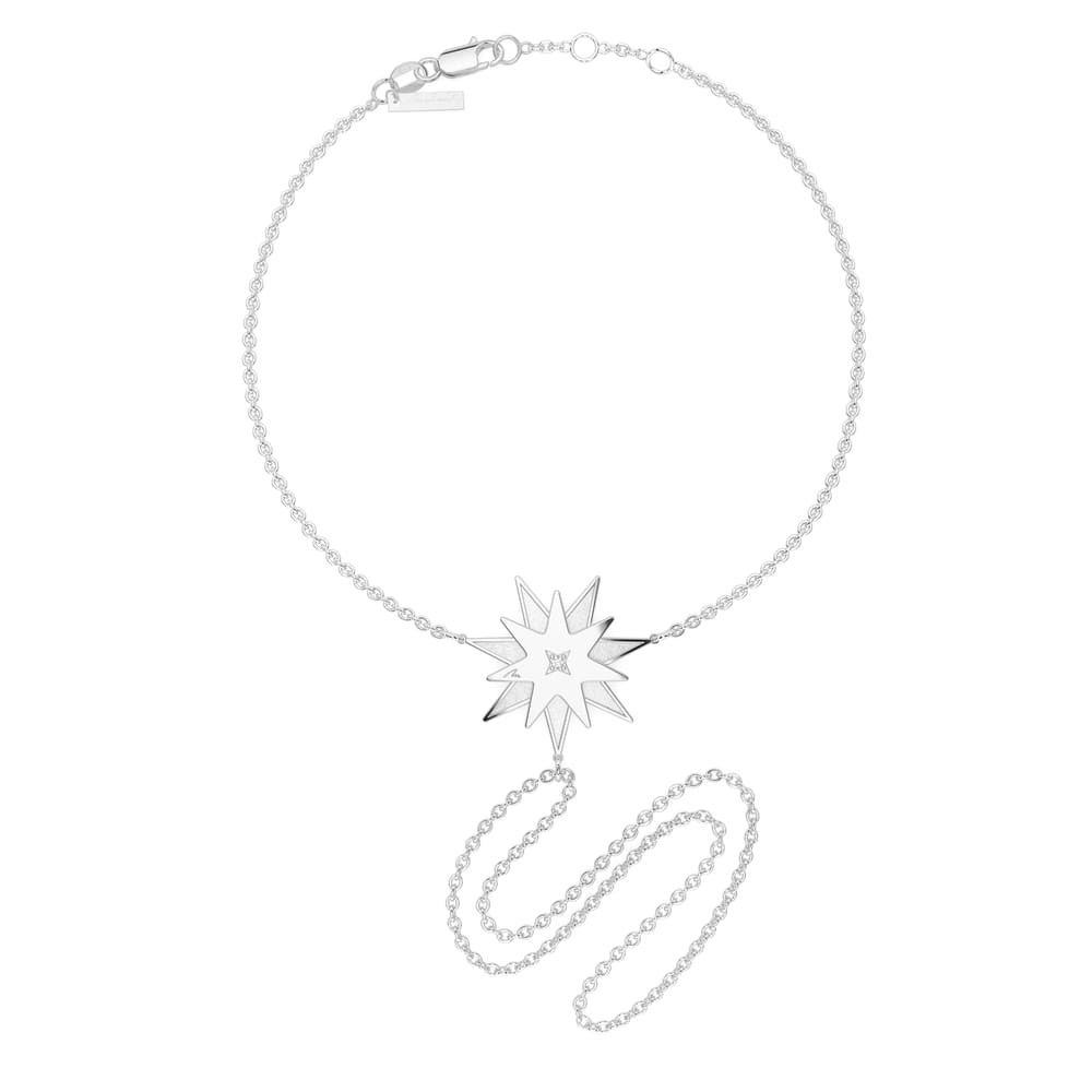 Bratara Luceafar, din aur alb 14 KT