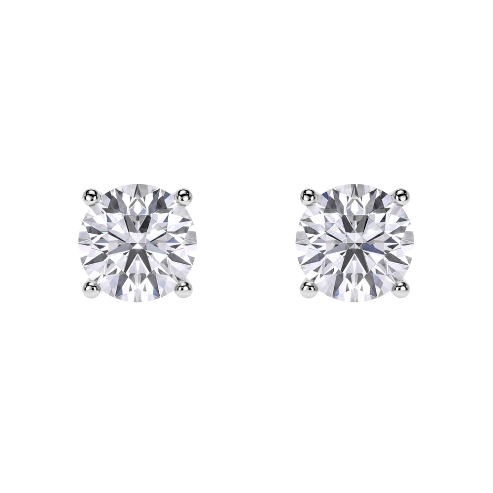 Cercei Studs, cu diamante de laborator 4.00 CT, din aur alb 18 KT