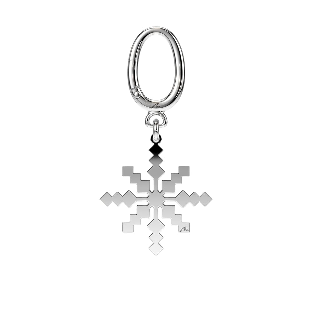 Palladium plated brass Ray of Light keycharm