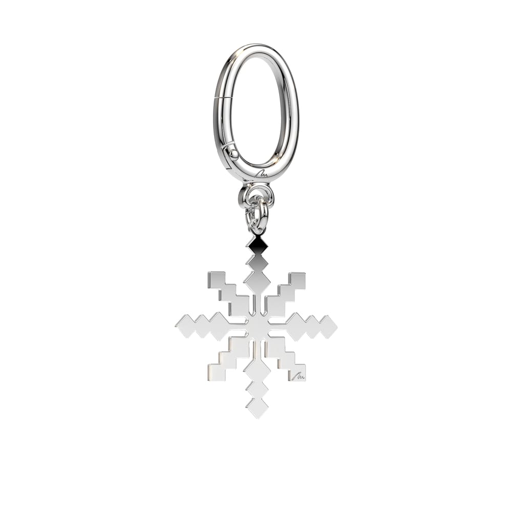 Palladium plated brass Ray of Light keycharm
