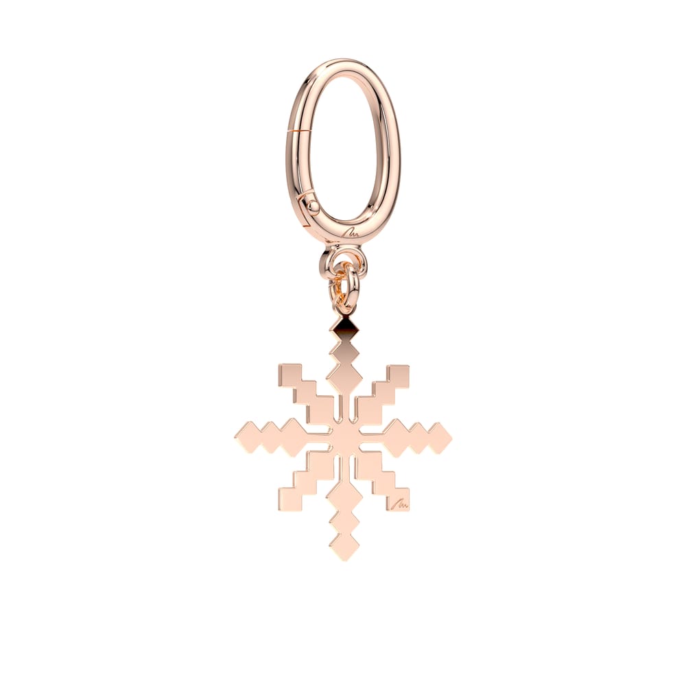 Rose gold plated brass Ray of Light keychain