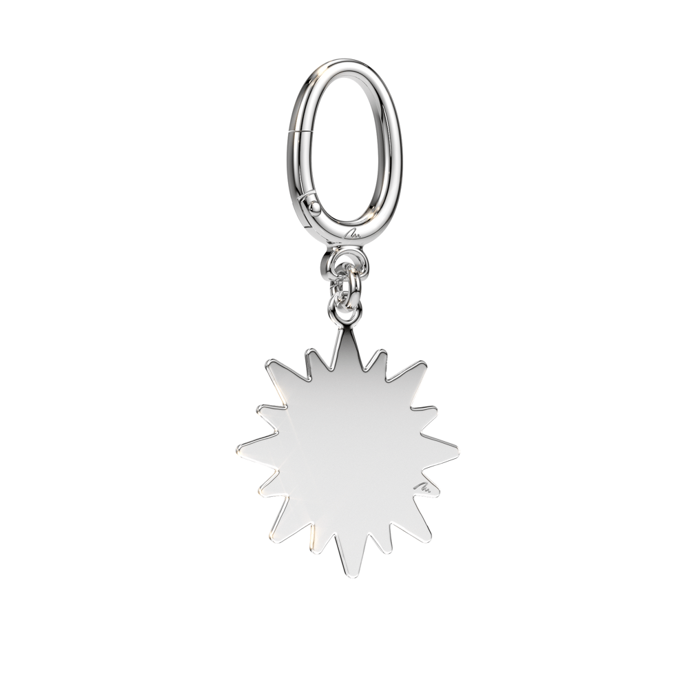 Breloc Soare, din alama placata cu paladiu