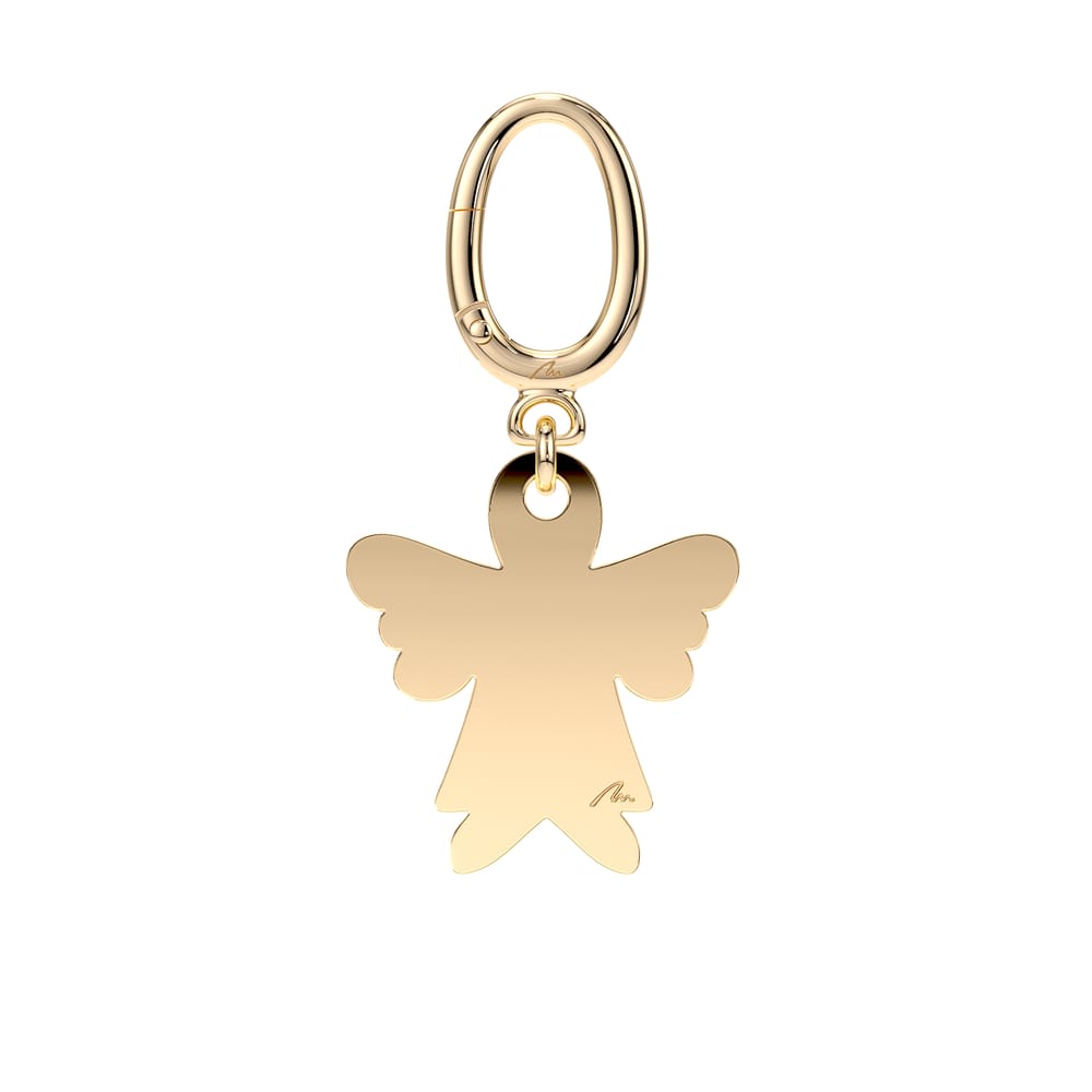 Breloc Inger, din alama placata cu aur galben