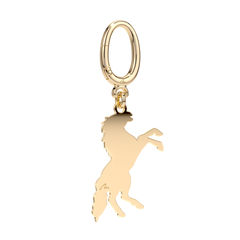 Breloc Calut, din alama placata cu aur galben