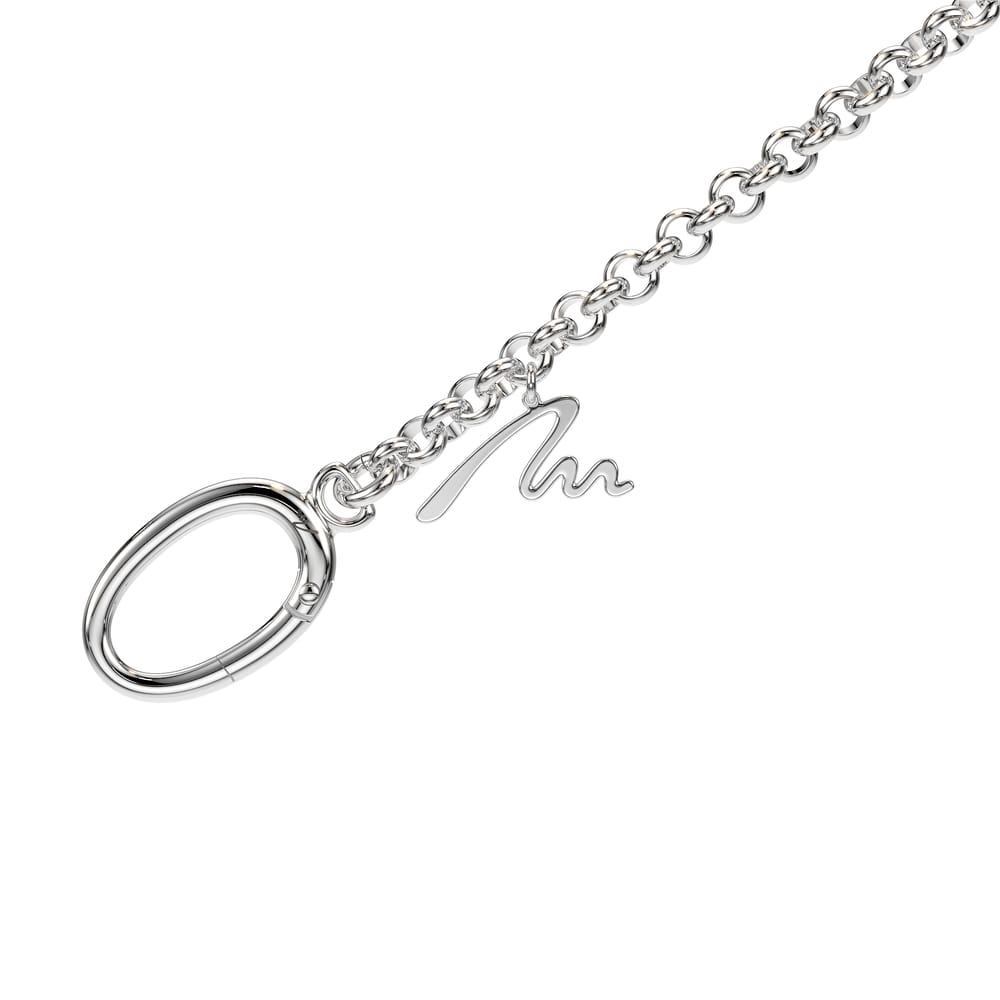 Lant pentru geanta cu charm M, din alama placata cu paladiu